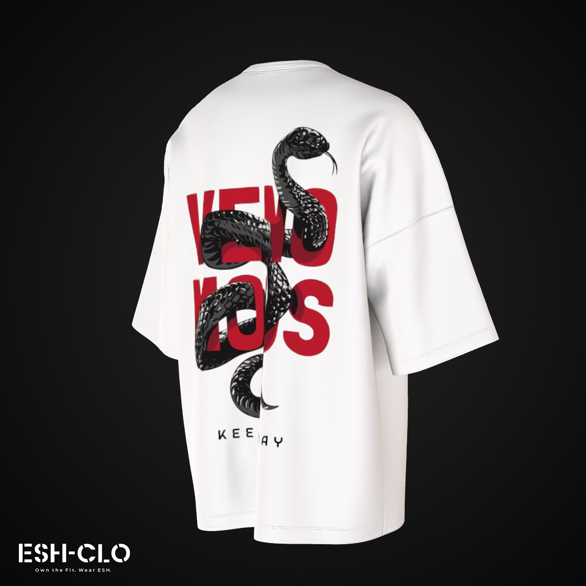 ESH Oversized T-Shirt – Black Dragon (Drop 1)