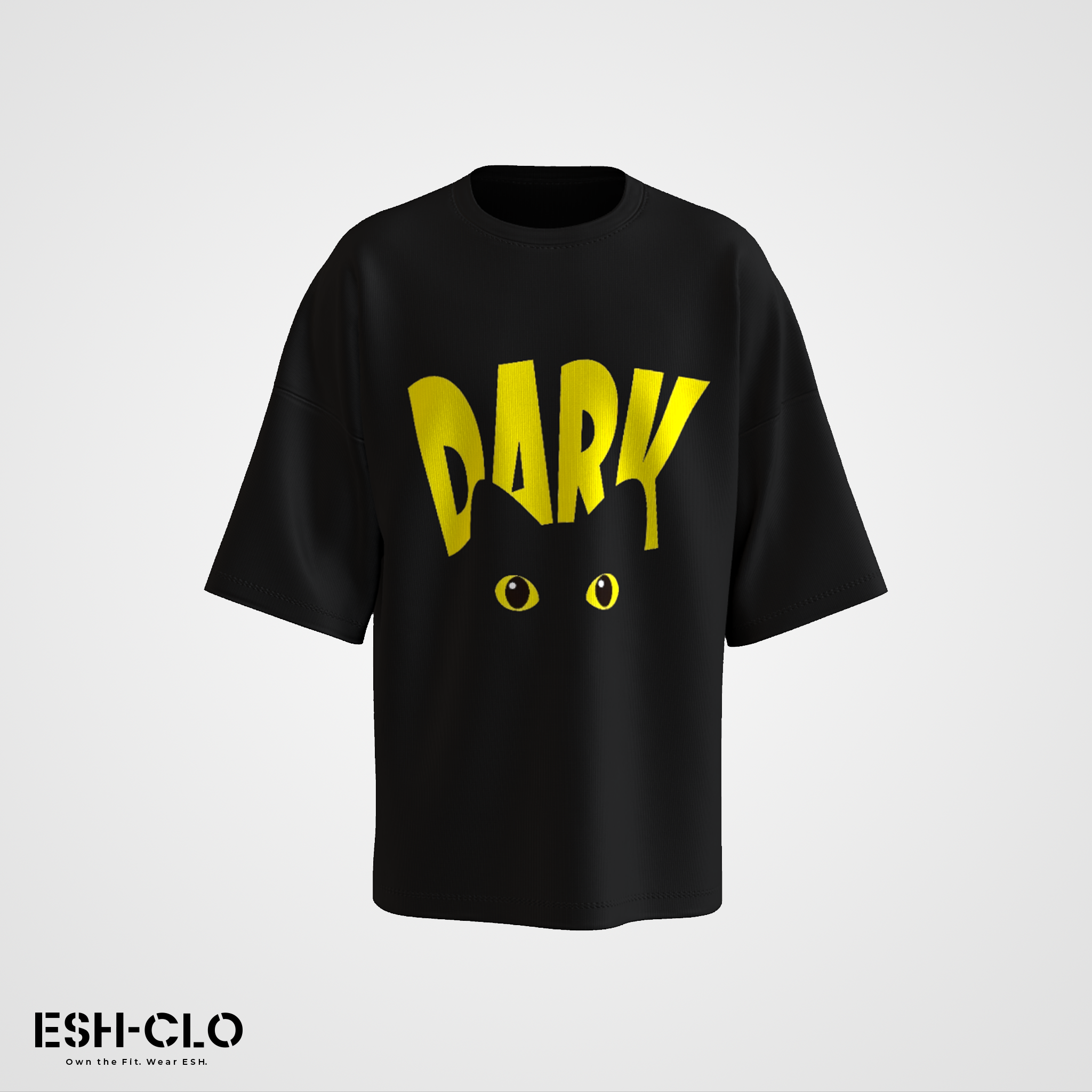 ESH Oversized T-Shirt – DARK CAT (Drop 1)