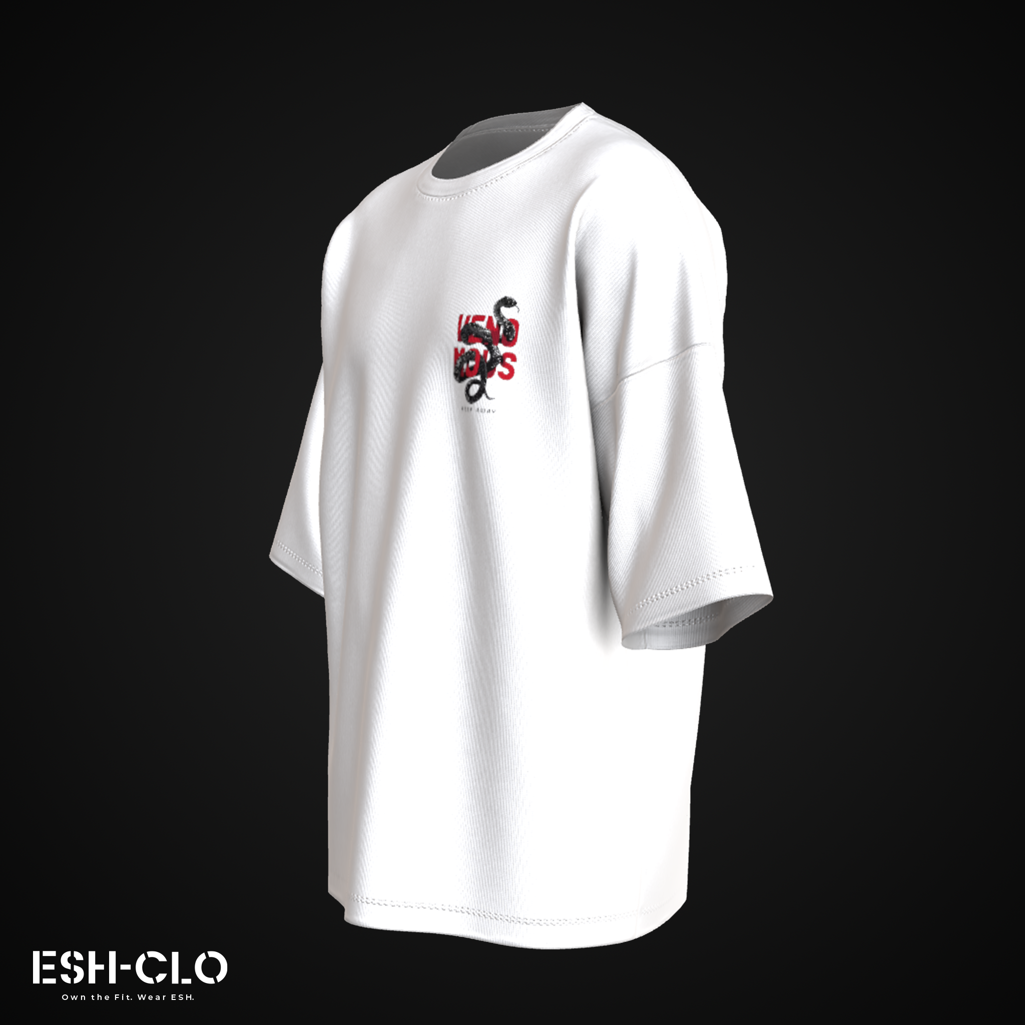ESH Oversized T-Shirt – Black Dragon (Drop 1)