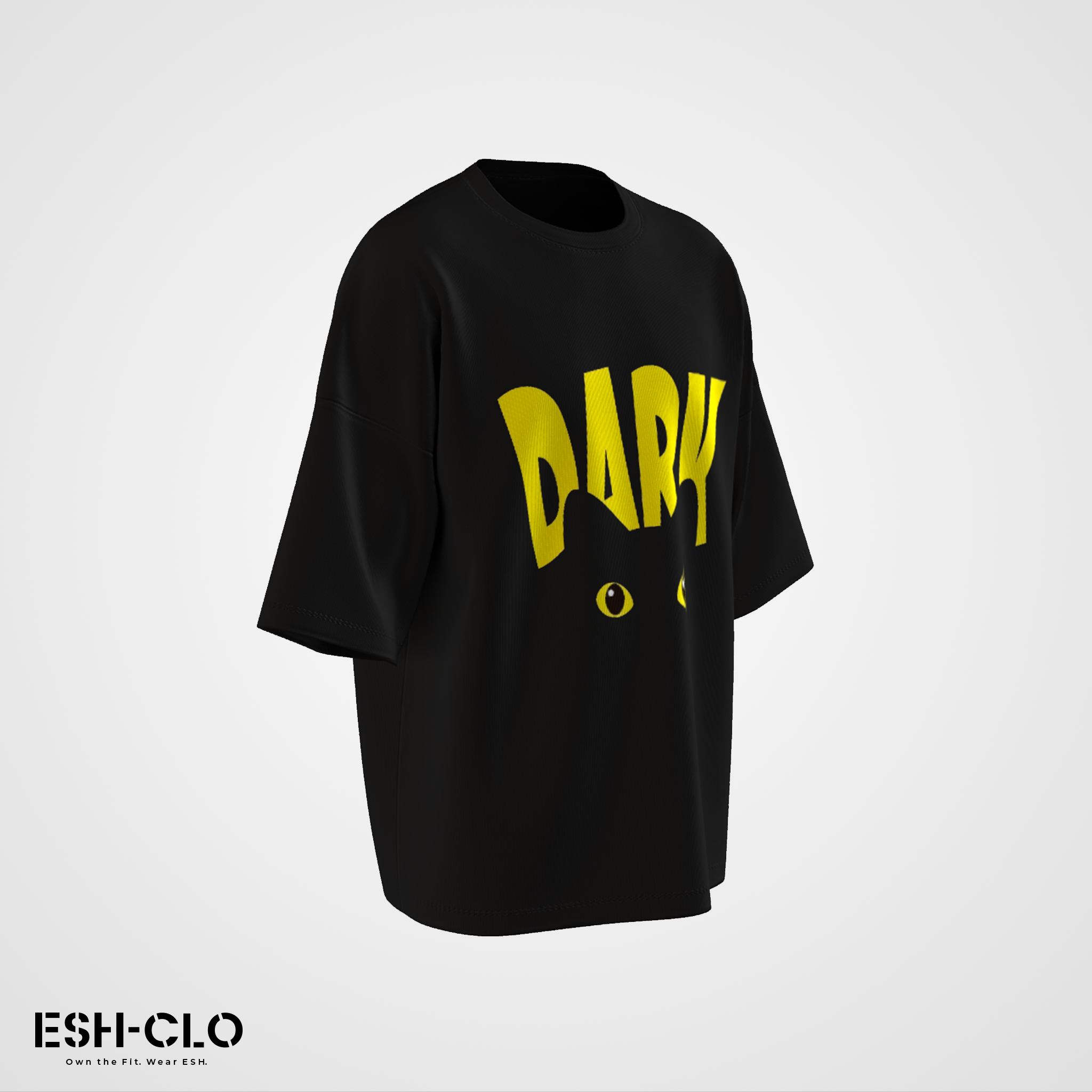 ESH Oversized T-Shirt – DARK CAT (Drop 1)