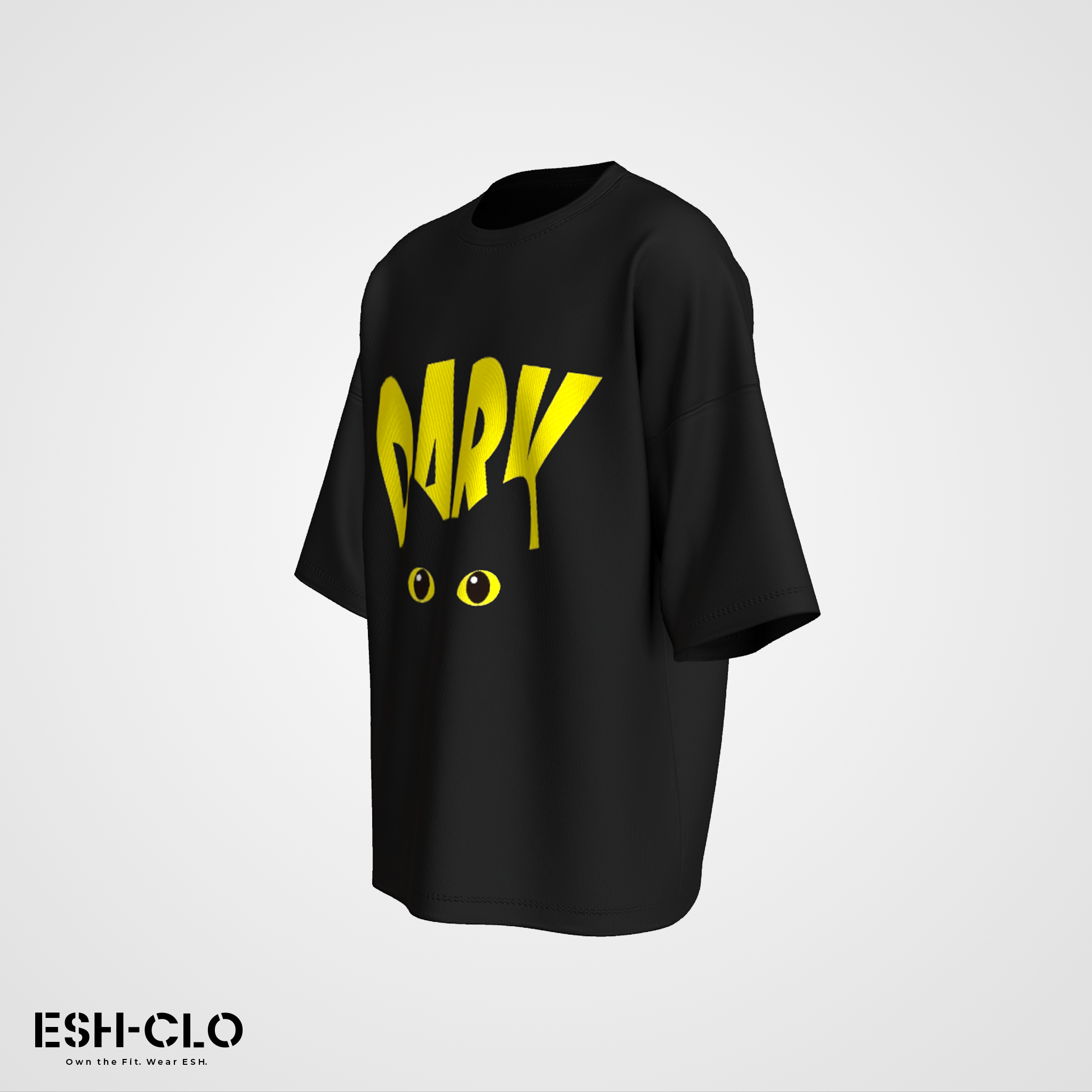 ESH Oversized T-Shirt – DARK CAT (Drop 1)
