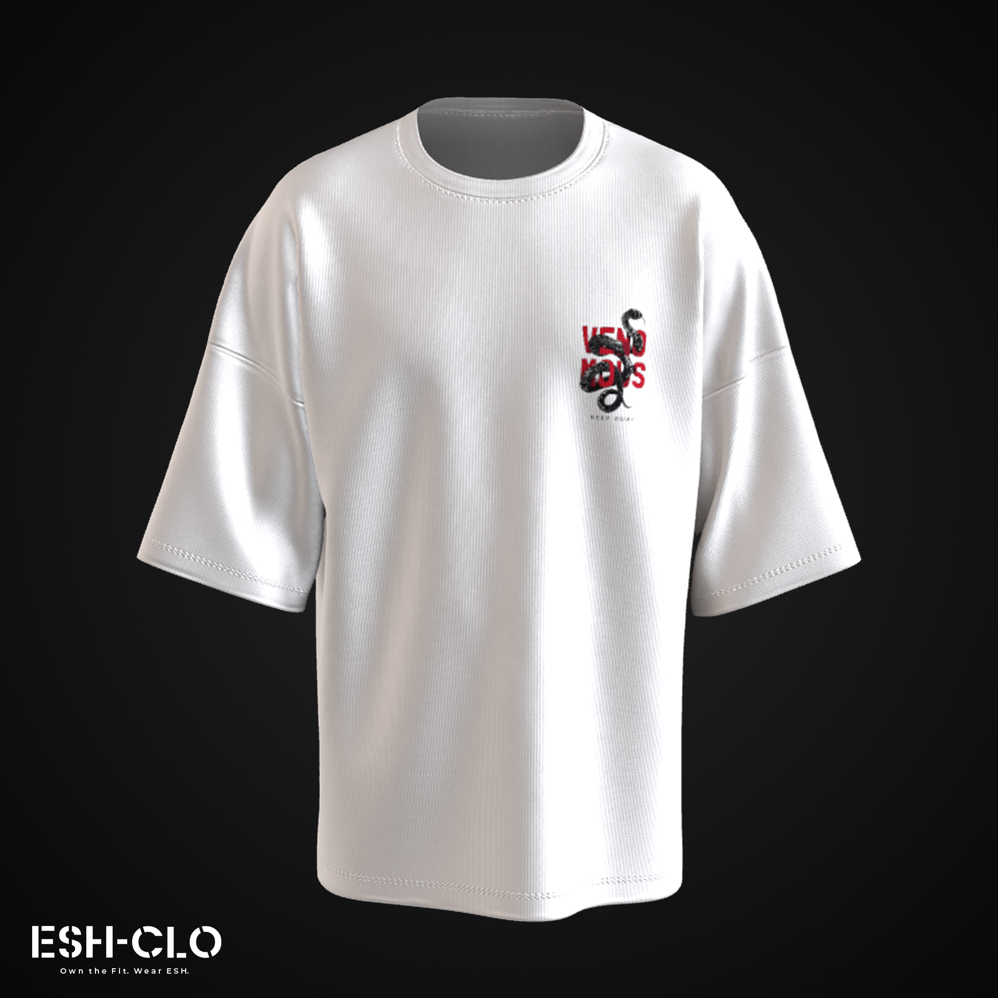 ESH Oversized T-Shirt – Black Dragon (Drop 1)