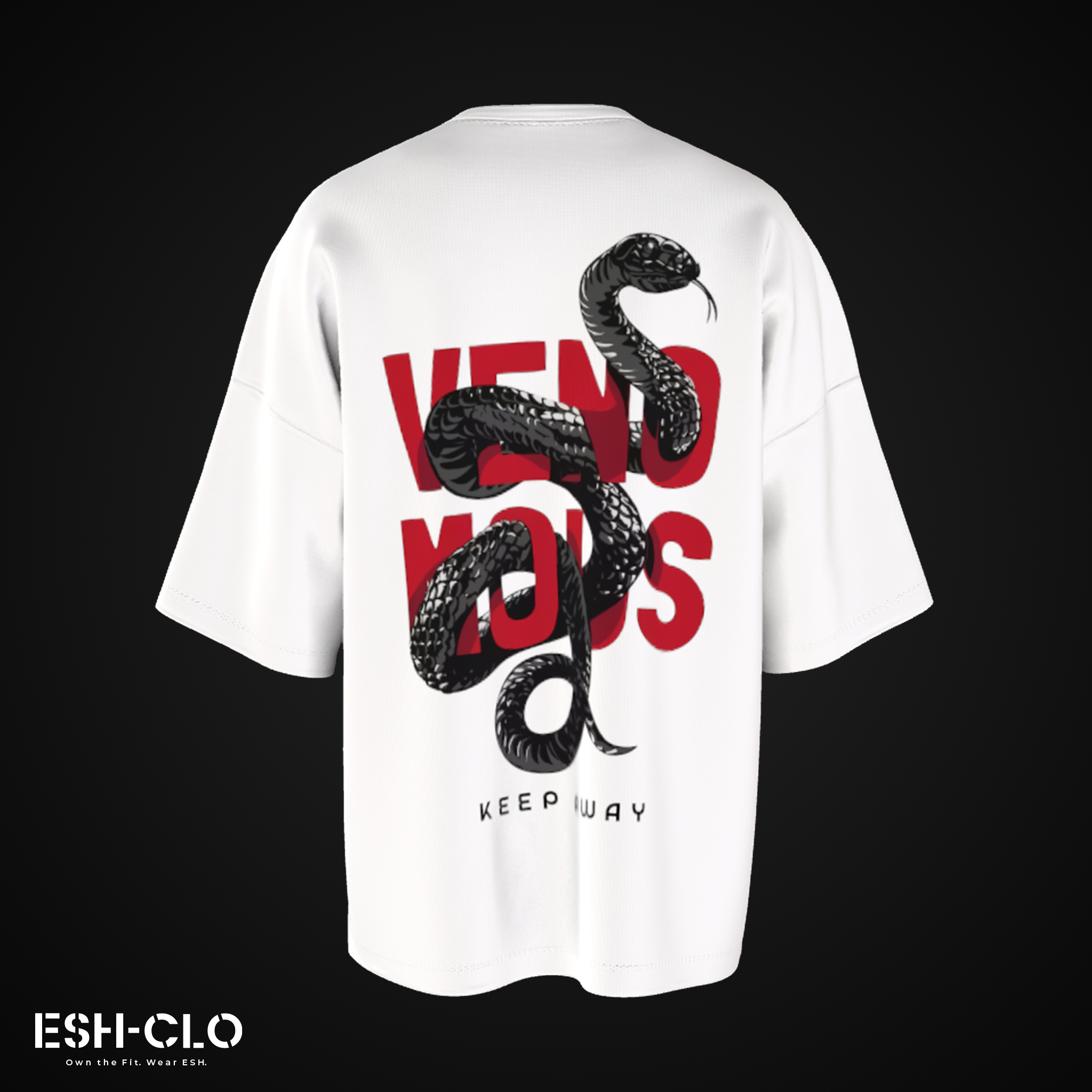 ESH Oversized T-Shirt – Black Dragon (Drop 1)