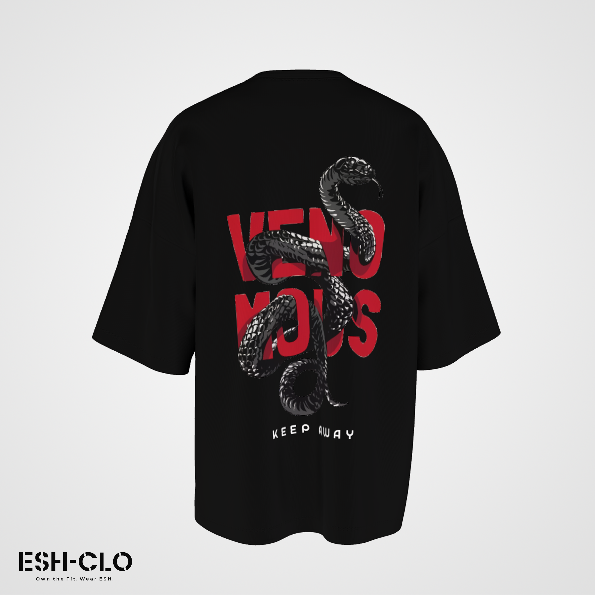 ESH Oversized T-Shirt – Black Dragon (Drop 1)