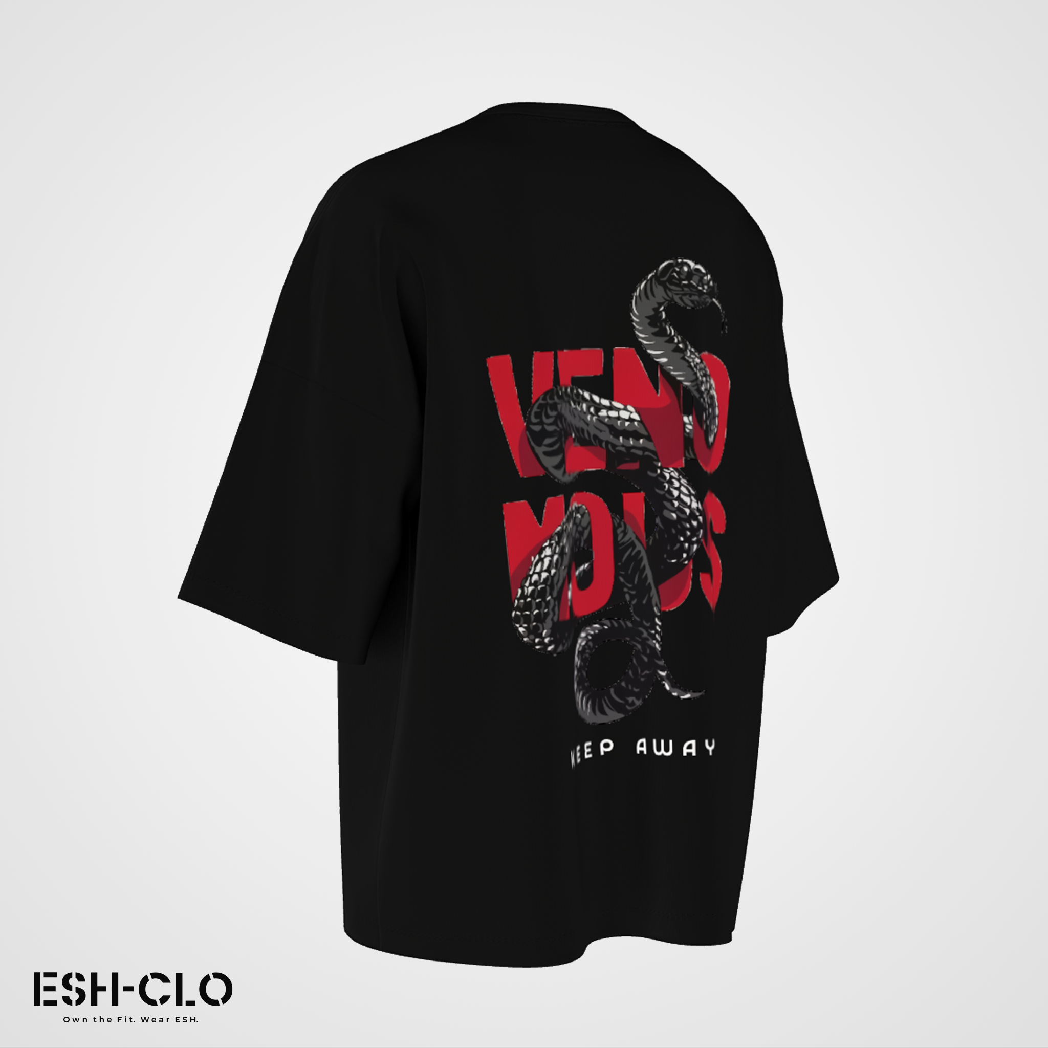 ESH Oversized T-Shirt – Black Dragon (Drop 1)